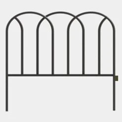 Vigoro 16 in. Round Metal Gothic Garden Fence