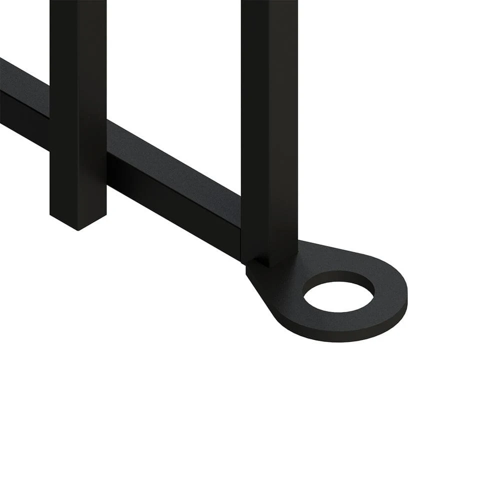 Vigoro Beaumont 40.4 in. H x 49.6 in. W Black Steel 3-Rail Fence Panel - Image 6