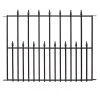 Vigoro Empire 30 in. x 36 in. Black Steel Fence Panel