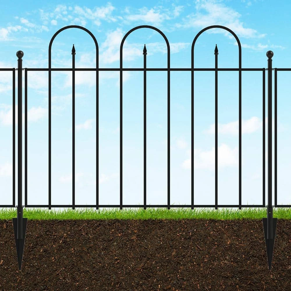 Vigoro Empire/Westbrook 41 in. x 2.3 in. x 2.3 in. Black Steel Fence Post (5-Pack) - Image 7