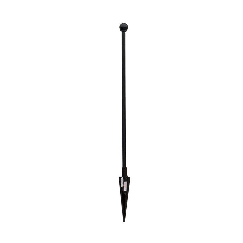 Vigoro Empire/Westbrook 41 in. x 2.3 in. x 2.3 in. Black Steel Fence Post