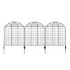 Vigoro Rockdale 43.8 in. Black Steel Fence Panel (6-Pack)