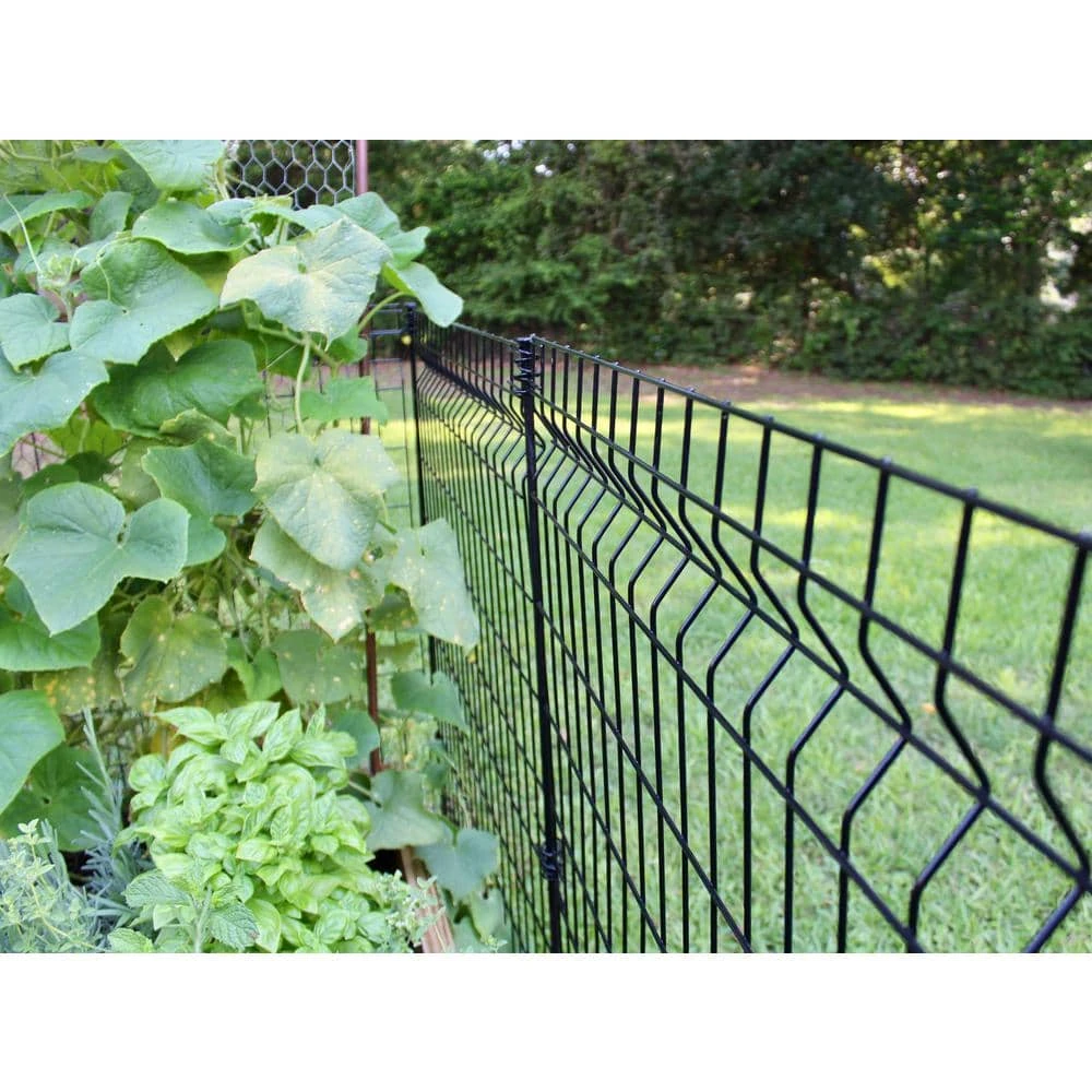 Vigoro 44 in. H x 36 in. W Steel Multi-Purpose No Dig Black Fence Panel - Image 10