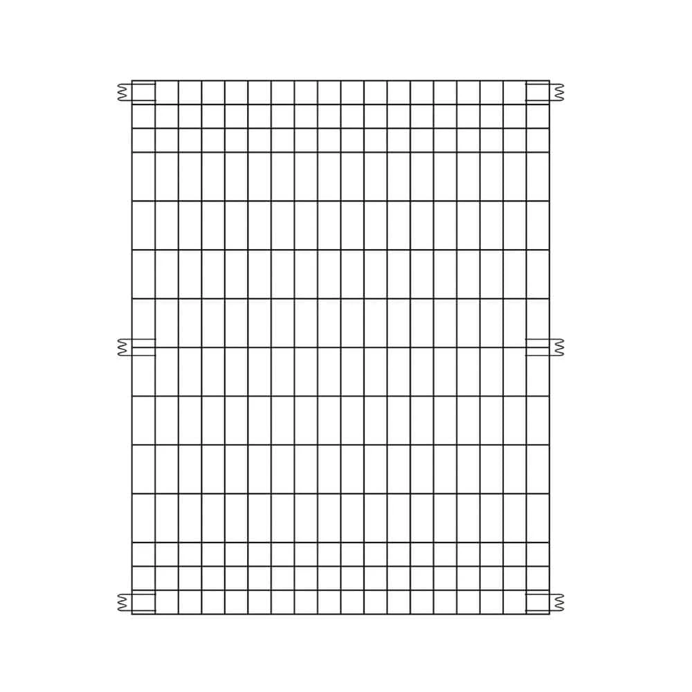 Vigoro 44 in. H x 36 in. W Steel Multi-Purpose No Dig Black Fence Panel