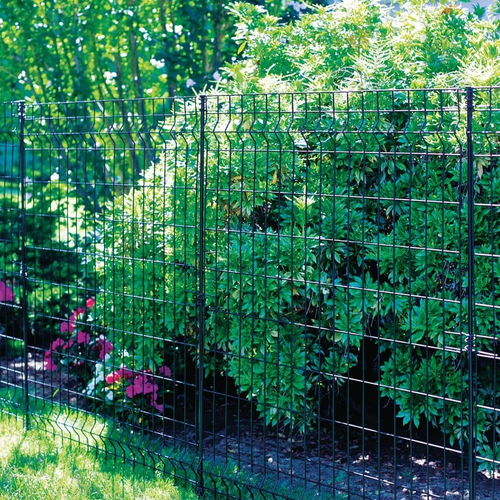Vigoro 44 in. H x 36 in. W Steel Multi-Purpose No Dig Black Fence Panel - Image 6