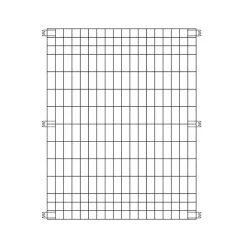 Vigoro 44 in. H x 36 in. W Steel Multi-Purpose No Dig Black Fence Panel (6-Pack)