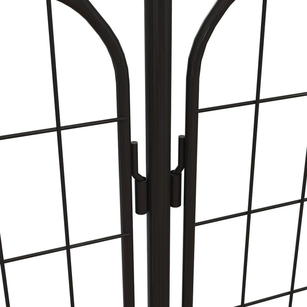 Vigoro Rockdale 41.9 in. Black Steel Fence Gate - Image 5
