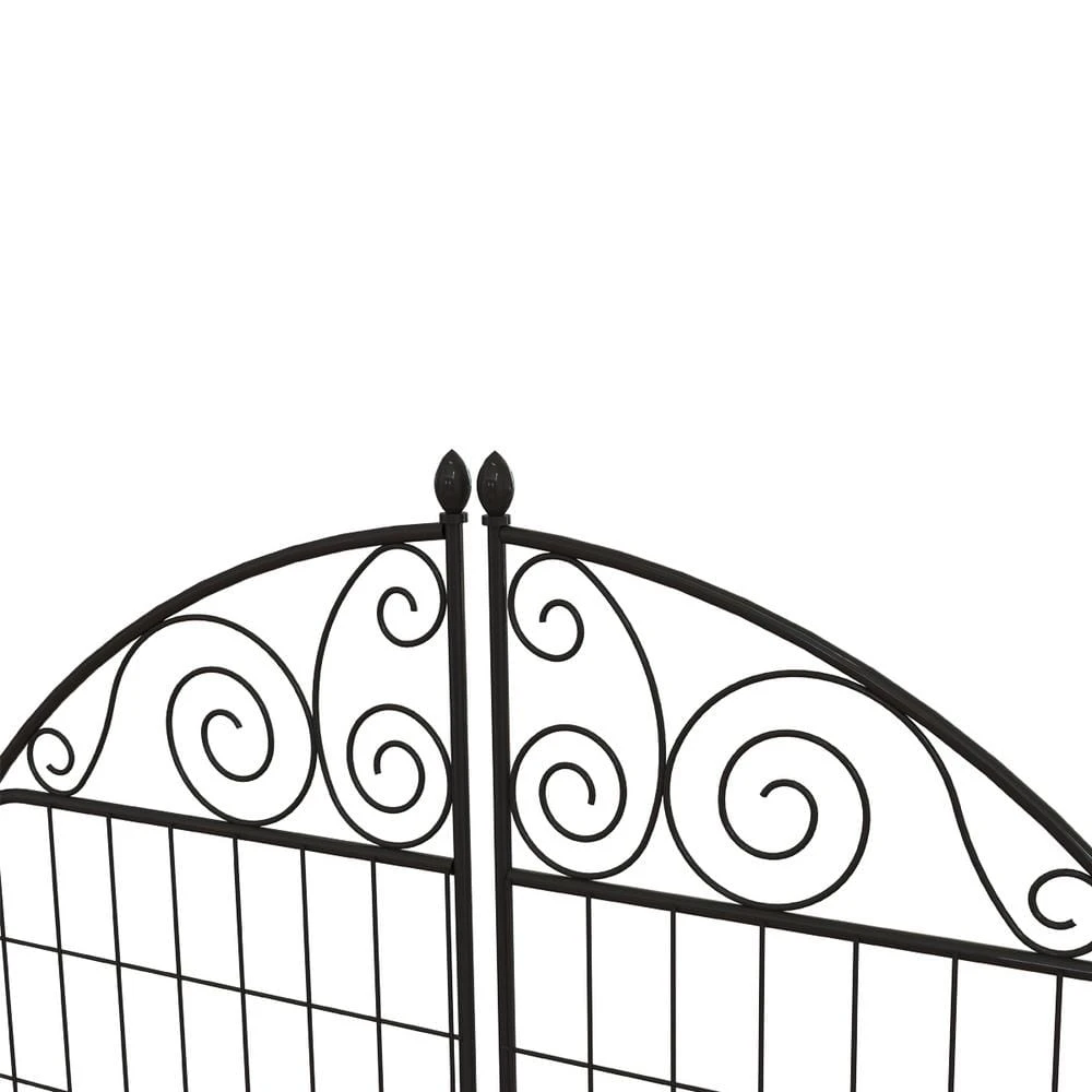 Vigoro Rockdale 41.9 in. Black Steel Fence Gate - Image 4