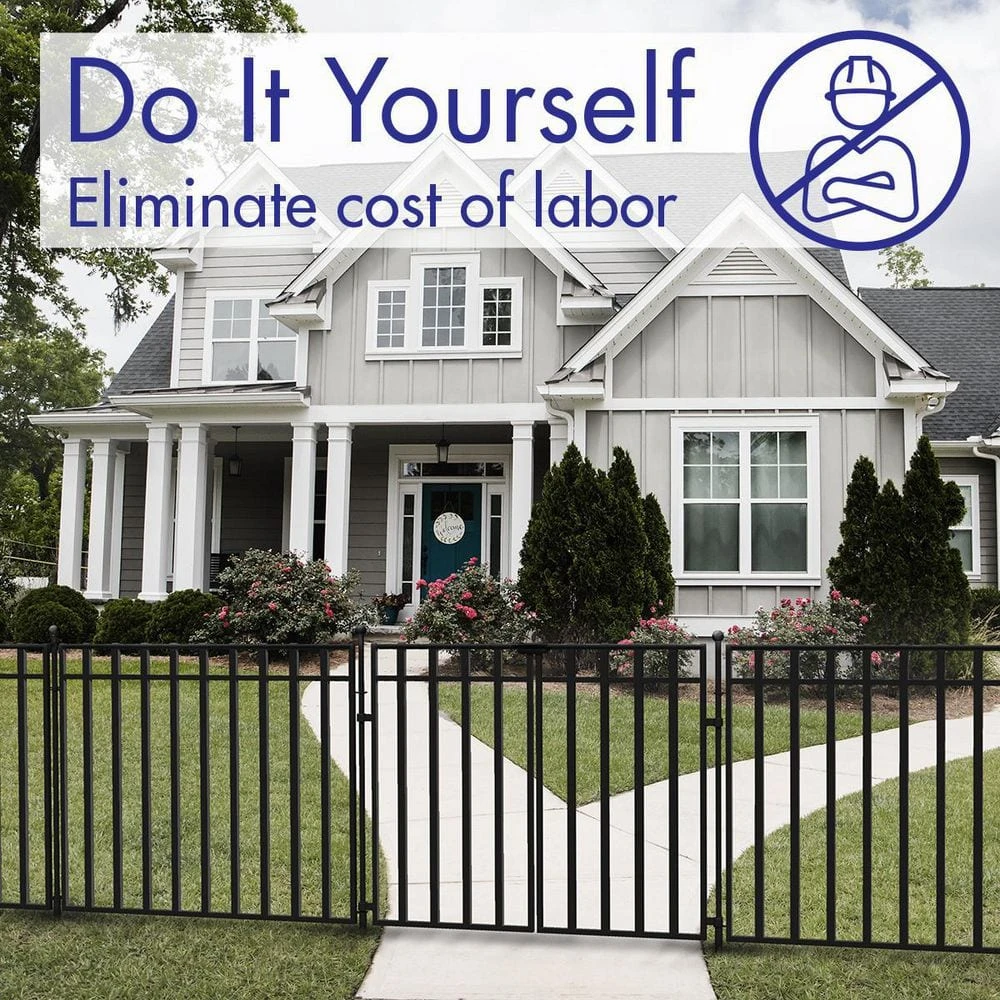 Vigoro 37.2 in. H x 42.87 in. W Steel 3-Rail Garden Fence Panel - Image 10