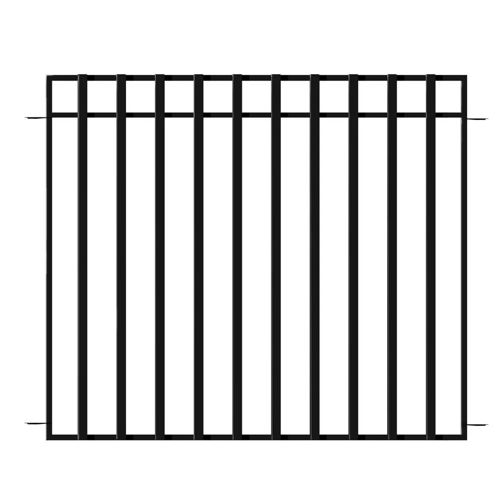 Vigoro 37.2 in. H x 42.87 in. W Steel 3-Rail Garden Fence Panel