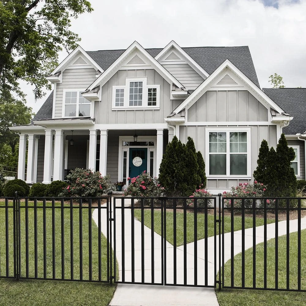 Vigoro 37.2 in. H x 42.87 in. W Steel 3-Rail Garden Fence Panel - Image 13