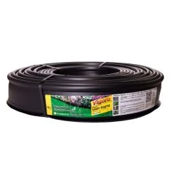 Vigoro 60 ft. x 0.5 in. x 4.5 in. Black Plastic Lawn Edging