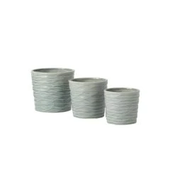 SULLIVANS Blue Ceramic Planter (Set of 3)