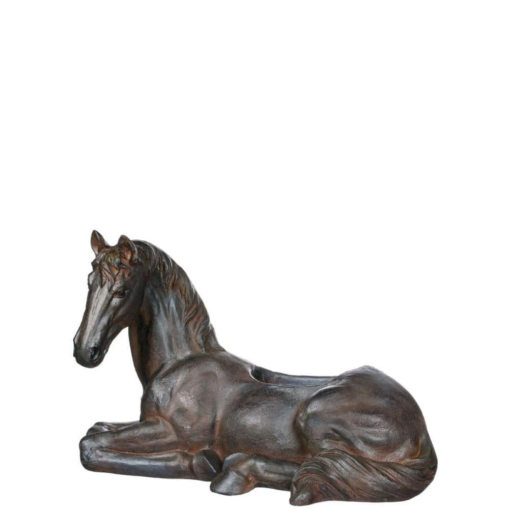 SULLIVANS Brown Resin Horse Planter