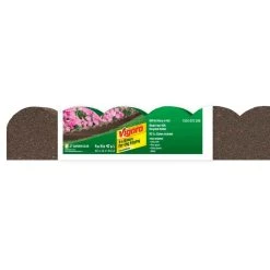 Vigoro 47 in. x 2 in. x 4 in. Brown Scalloped Rubber Garden Edging