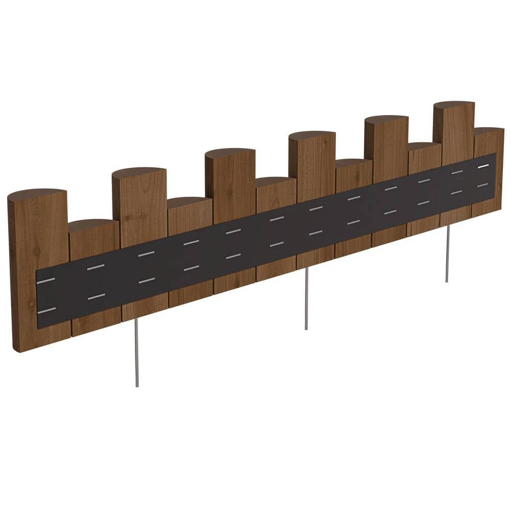 Vigoro 3 ft. Wooden Half-Log Edging - Image 2