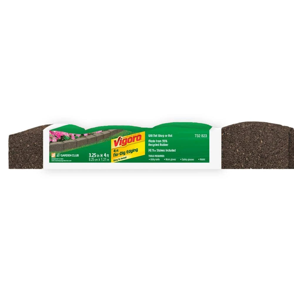 Vigoro Roman Stone 4 ft. Earth Rubber Garden Edging - Image 7