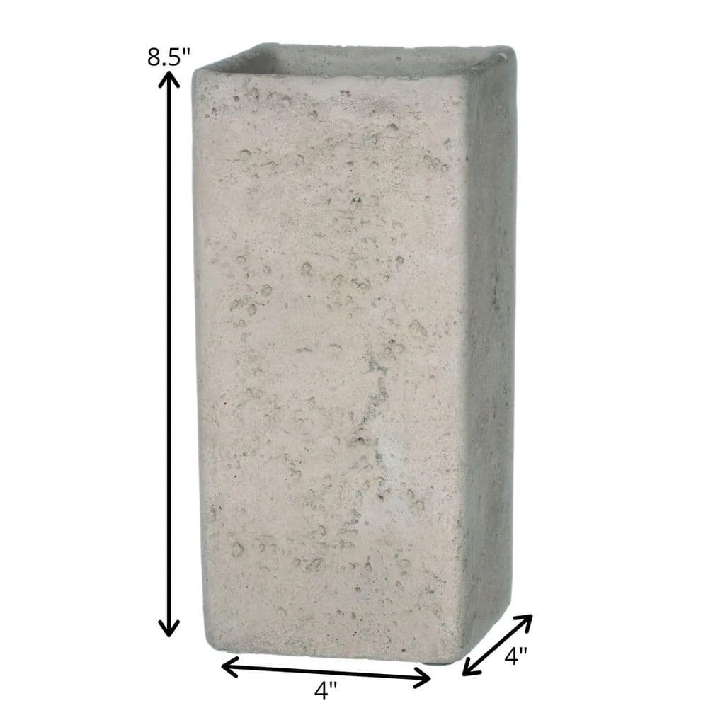SULLIVANS Gray Cement Square Planter - Image 4