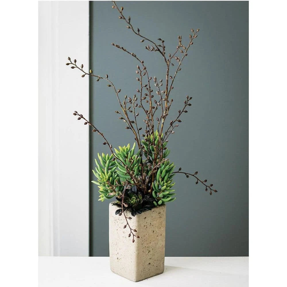 SULLIVANS Gray Cement Square Planter - Image 2