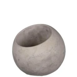 SULLIVANS Gray Cement Ball Planter