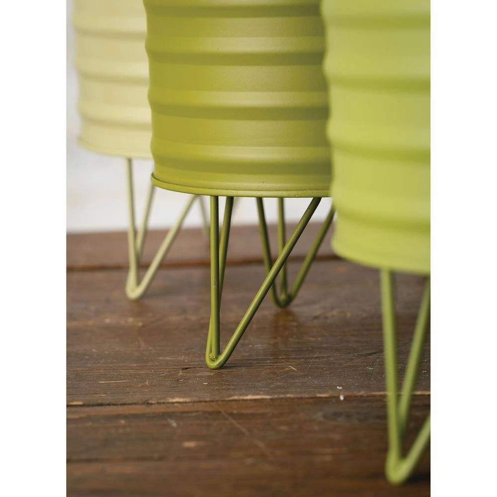 SULLIVANS Green Metal Planters (Set of 3) - Image 3