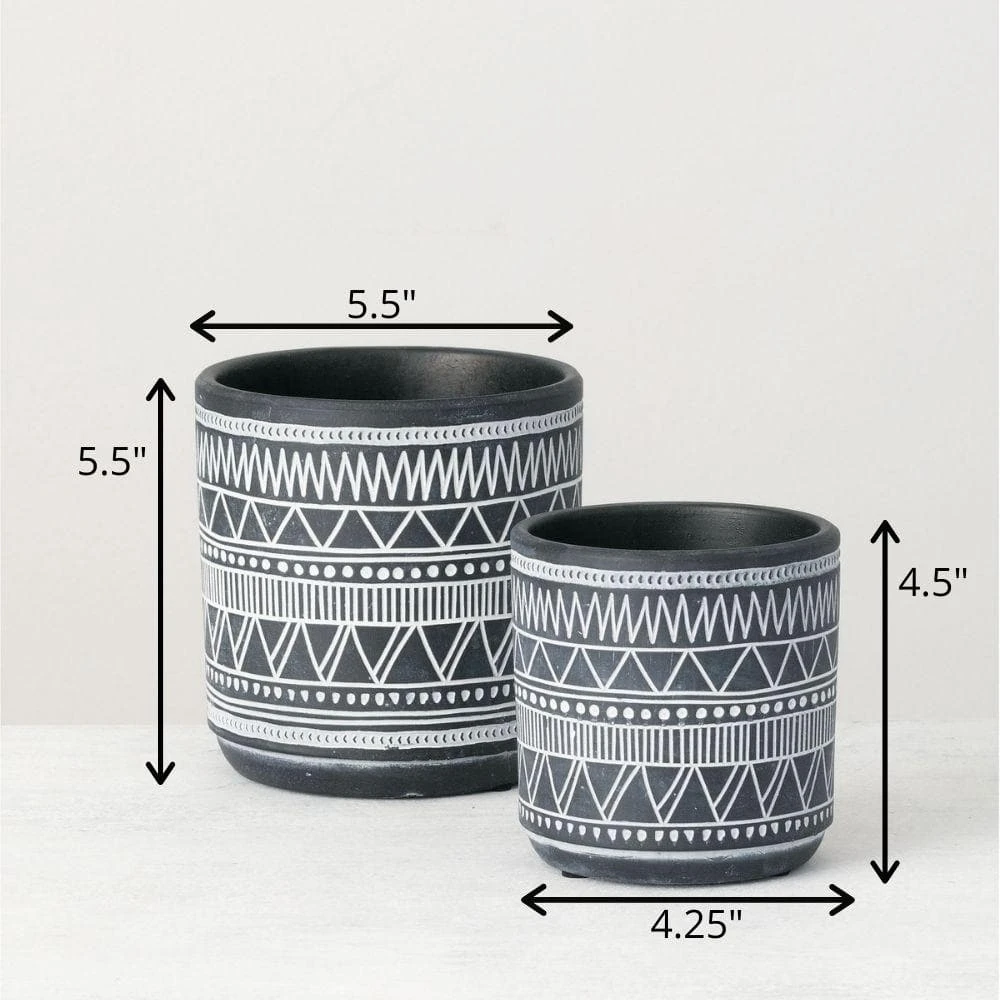 SULLIVANS Multi-Color Ceramic Flower Pots (Set of 2) - Image 5