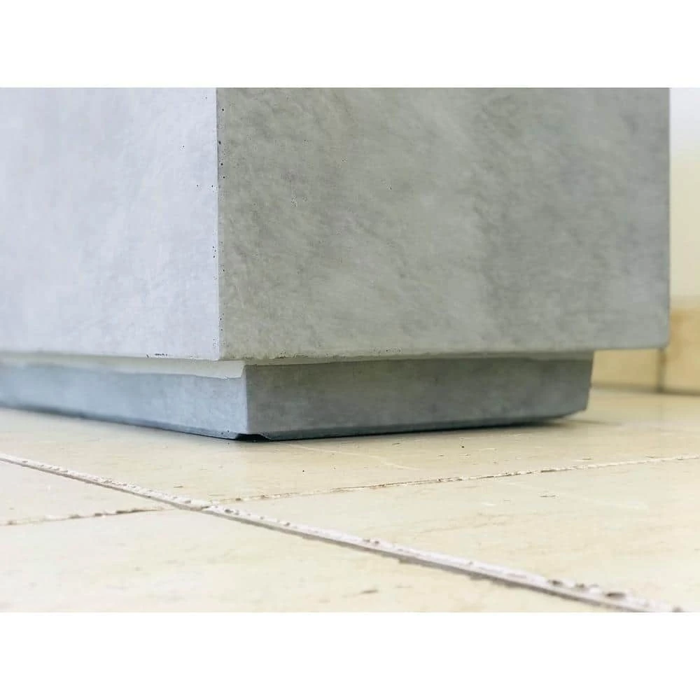 KANTE 37.4 in. L Natural Lightweight Concrete Modern Square Outdoor Planter - Image 4