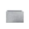 KANTE 6.89"W x 19.49"L x 15.94"H Rectangular Natural Finish Lightweight Concrete and Fiberglass Long Planter w/ Drainage Hole
