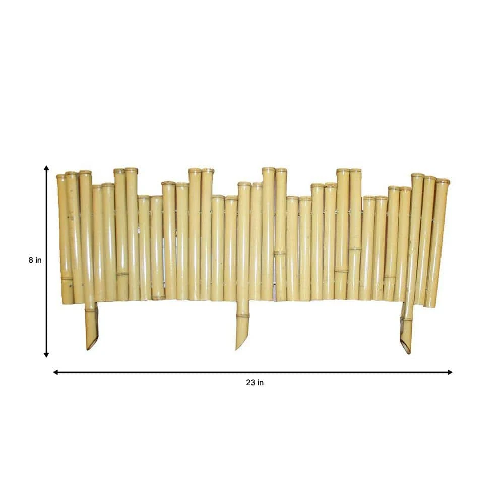 Vigoro Natural Pipe Organ 8 in. Bamboo Garden Fence - Image 3