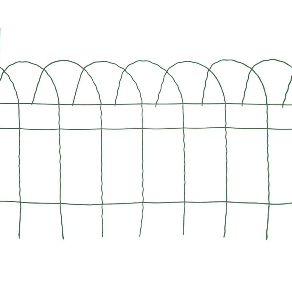 Vigoro 14 in. x 20 ft. Rolled Metal Garden Fence, Green - Image 3