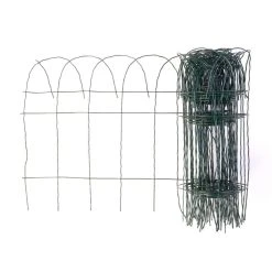 Vigoro 14 in. x 20 ft. Rolled Metal Garden Fence, Green