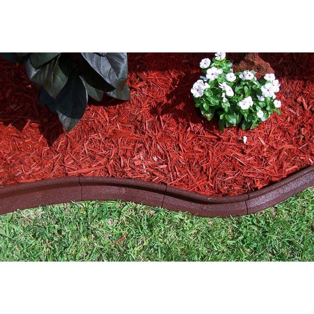 Vigoro EcoBorder 4 ft. Red Rubber Landscape Edging (6-Pack) - Image 2