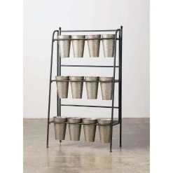 SULLIVANS Metal 12 Vase Floral Display