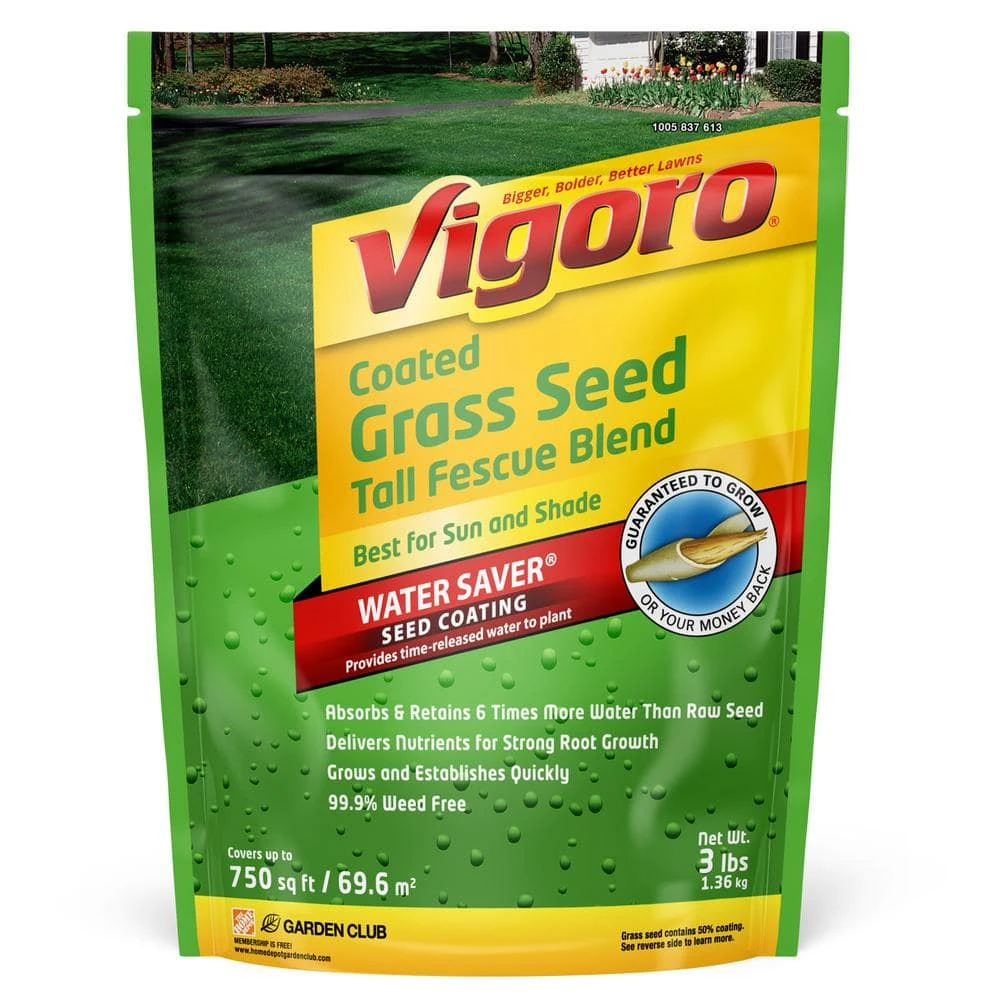 Vigoro 3 lbs. Tall Fescue Grass Seed Blend with Water Saver Seed Coating