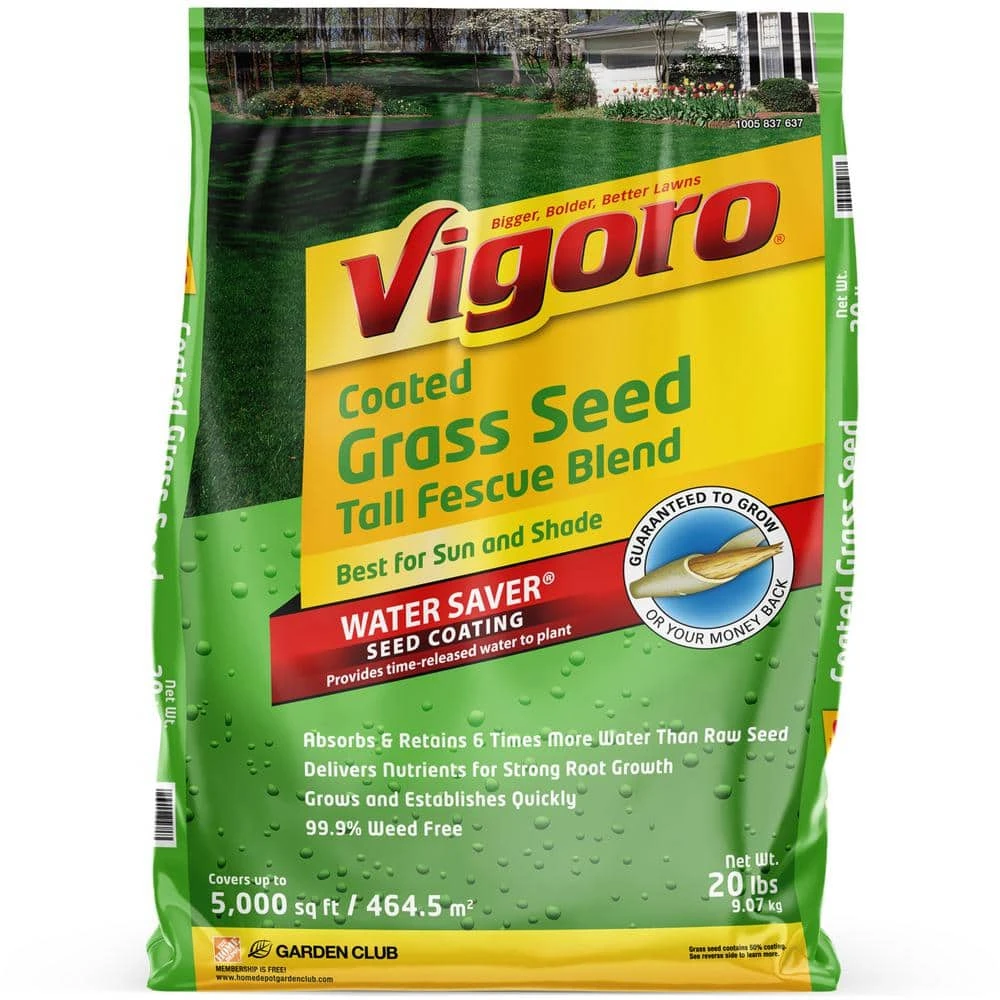 Vigoro 20 lbs. Tall Fescue Grass Seed Blend with Water Saver Seed Coating