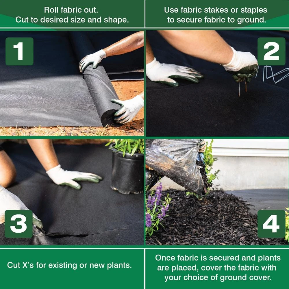 Vigoro 4 ft. x 100 ft. Weed Barrier Landscape Fabric - Image 12