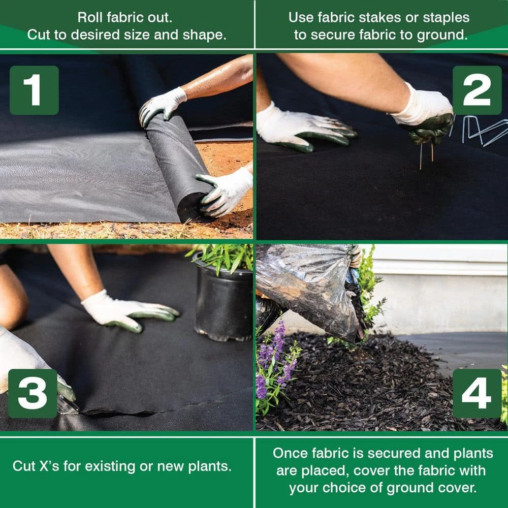 Vigoro 4 ft. x 200 ft. Point Bond Landscape Fabric - Image 11