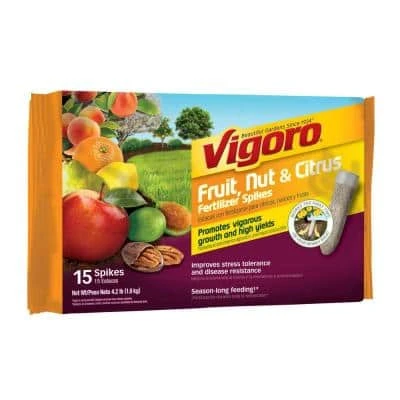 Vigoro 4.2 lb. All Season Fruit, Nut and Citrus Fertilizer Spikes (16-4-8) (15-Count)