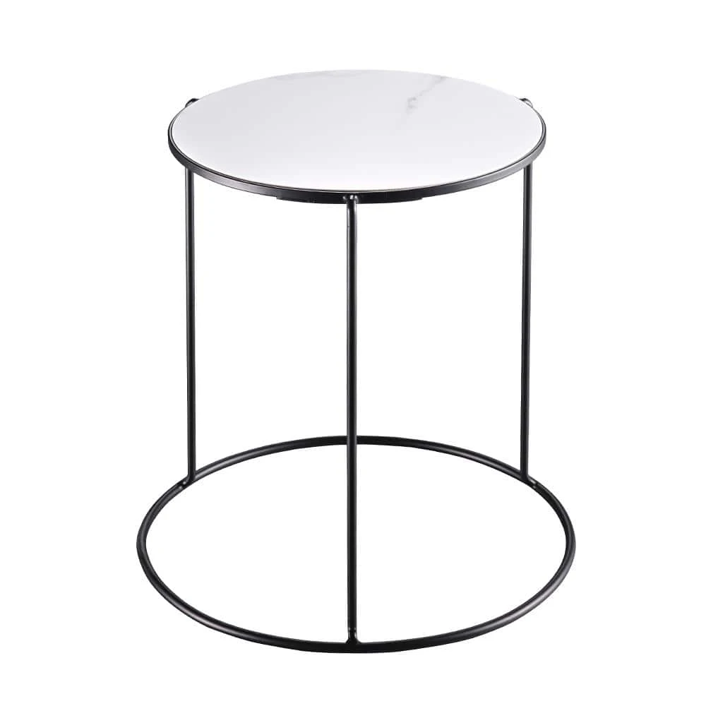 Vigoro 15 in. Marble Look Top Indoor Black Plant Stand - Image 3