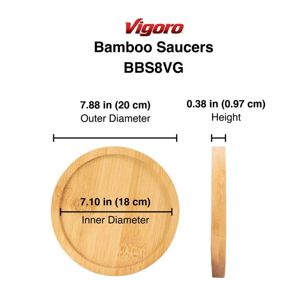 Vigoro 8 in. Bamboo Plant Saucer - Image 3