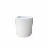 KANTE 12.9 in. Dia, Pure White Lightweight Concrete Modern Cylinder Outdoor Planter